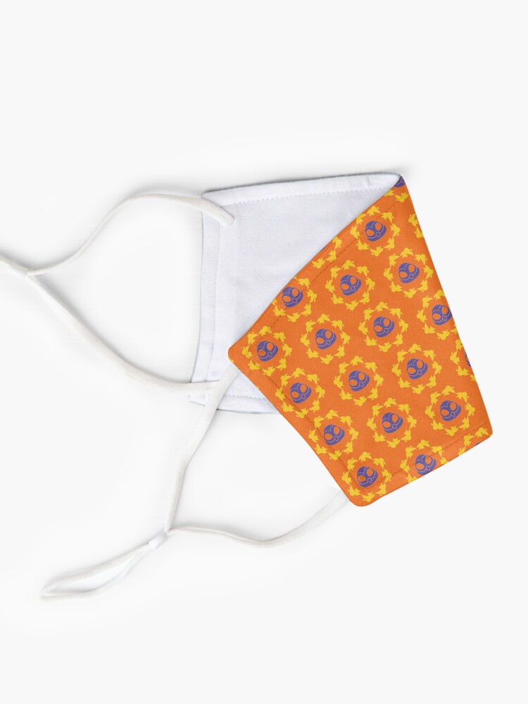 Alternate view of I am a Night Owl Doomed to the Life of an Early Bird, Sub Pattern (Orange) Mask