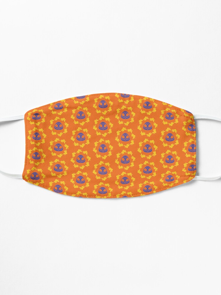 Alternate view of I am a Night Owl Doomed to the Life of an Early Bird, Sub Pattern (Orange) Mask