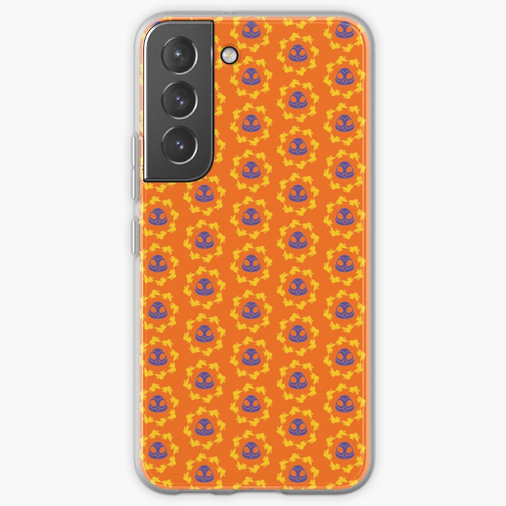 I am a Night Owl Doomed to the Life of an Early Bird, Sub Pattern (Orange) Samsung Galaxy Phone Case