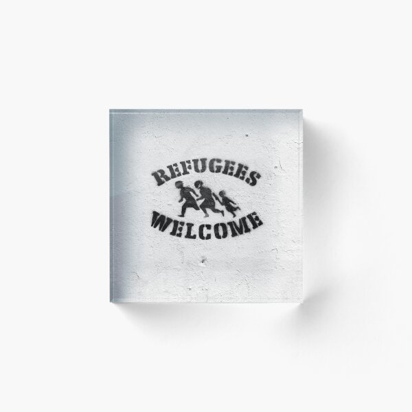 Item preview, Refugees welcome graffiti designed and sold by SunnyPortugal.