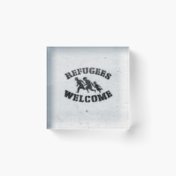 Item preview, Refugees welcome graffiti designed and sold by SunnyPortugal.