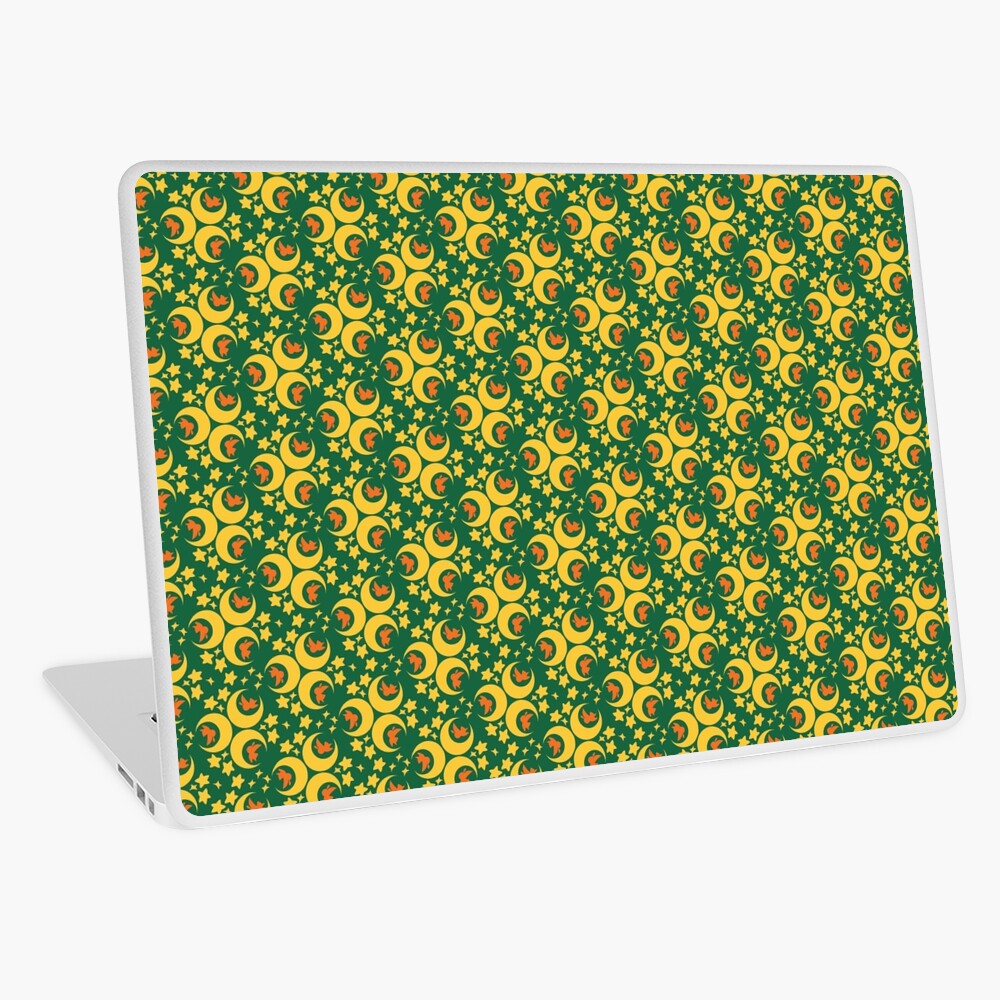 I am an Early Bird Doomed to the Life of a Night Owl, Main Pattern (Green) Laptop Skin