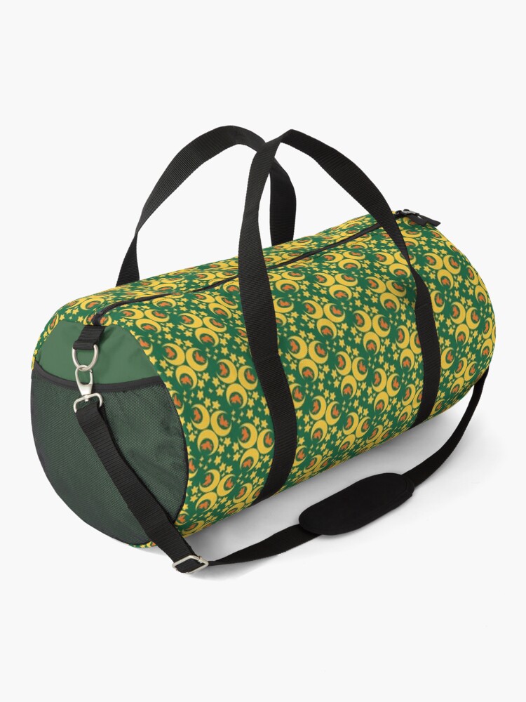 Alternate view of I am an Early Bird Doomed to the Life of a Night Owl, Main Pattern (Green) Duffle Bag