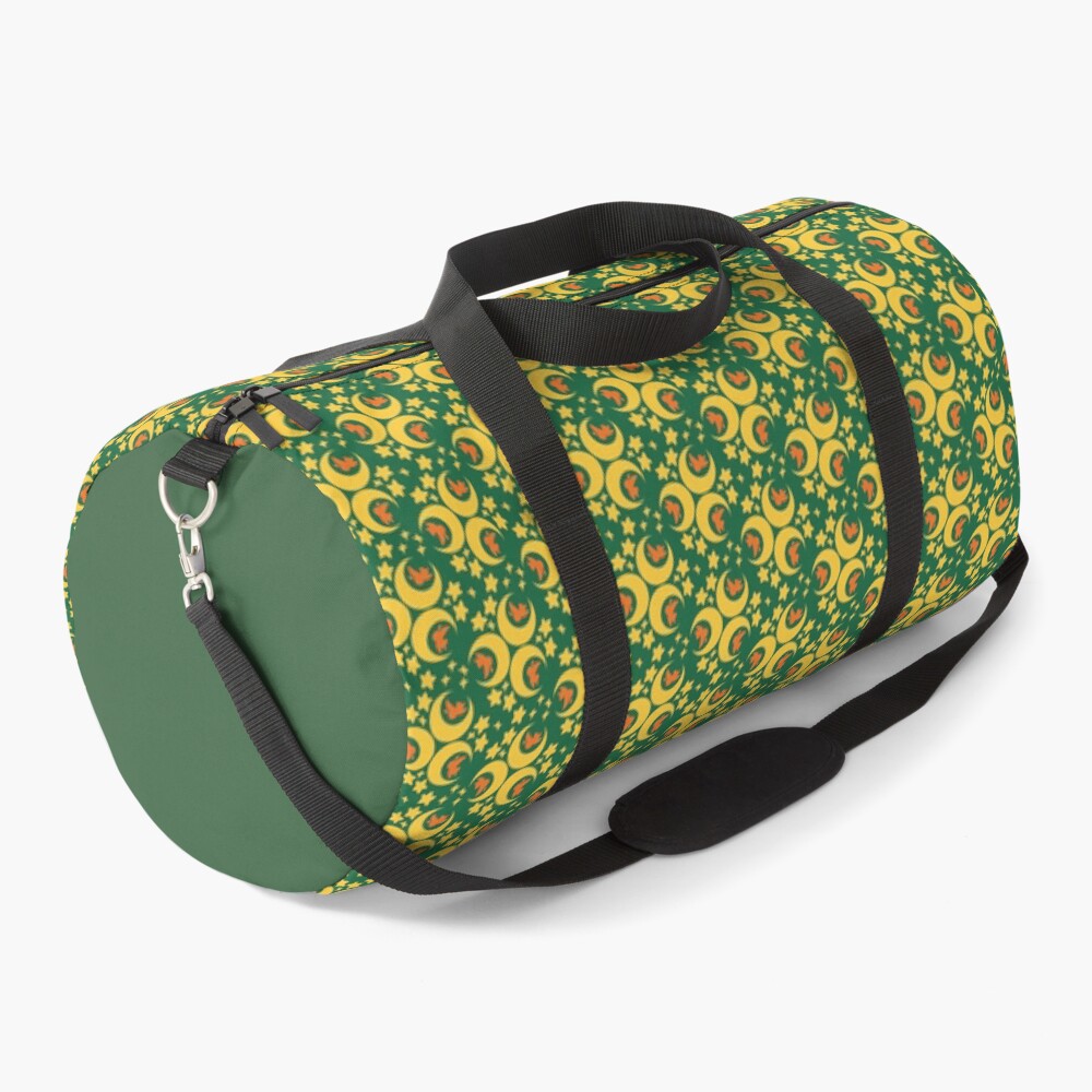 I am an Early Bird Doomed to the Life of a Night Owl, Main Pattern (Green) Duffle Bag