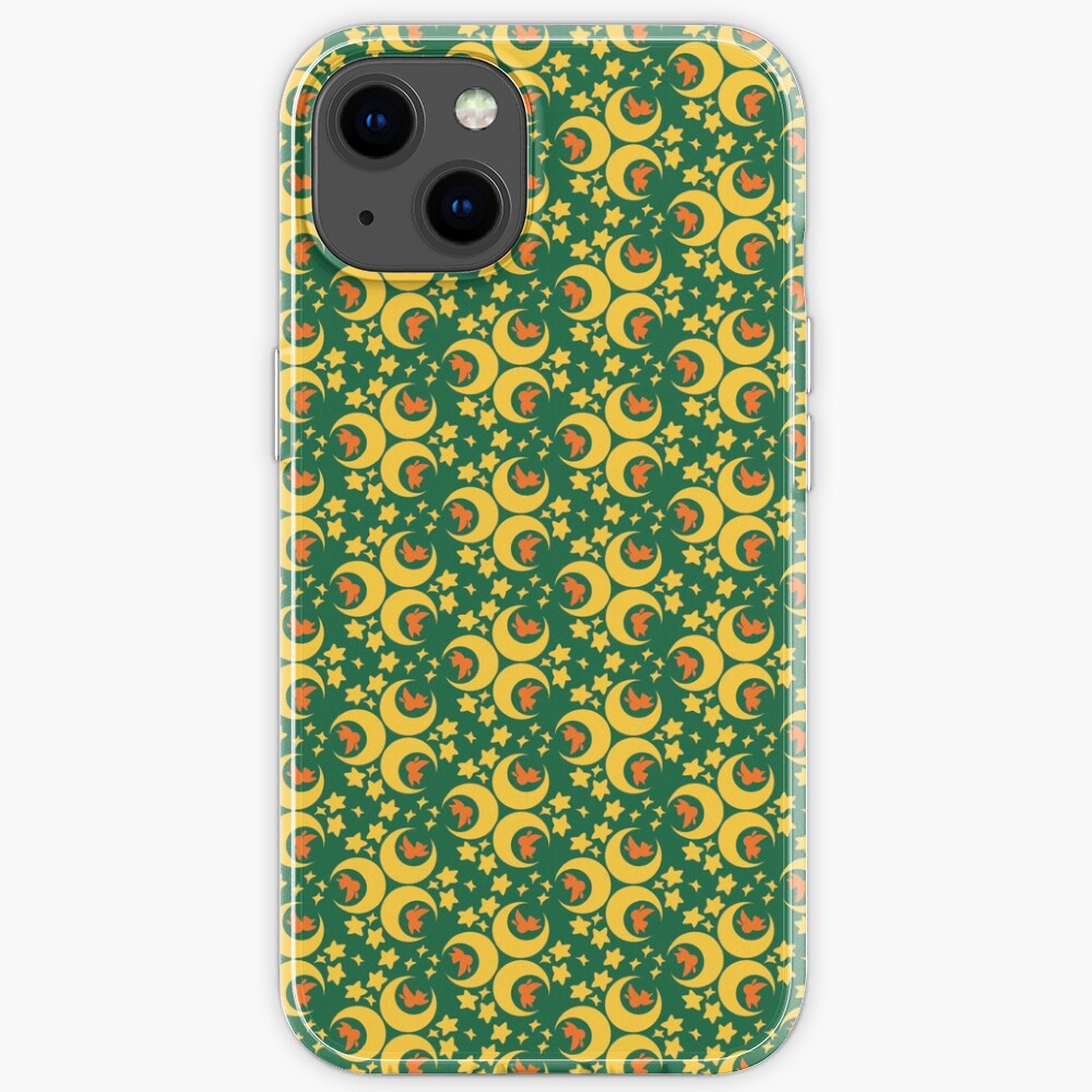 I am an Early Bird Doomed to the Life of a Night Owl, Main Pattern (Green) iPhone Case