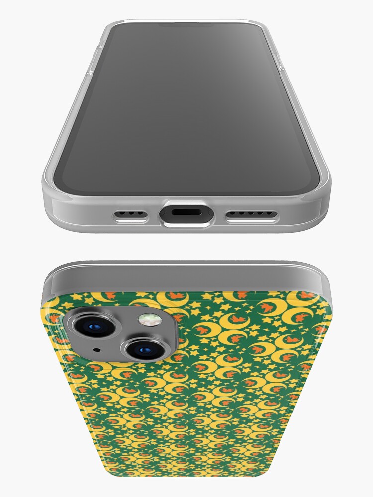 Alternate view of I am an Early Bird Doomed to the Life of a Night Owl, Main Pattern (Green) iPhone Case