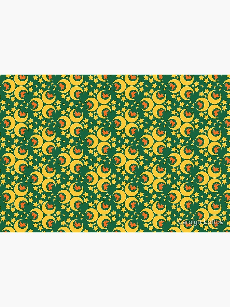 I am an Early Bird Doomed to the Life of a Night Owl, Main Pattern (Green) by Carolyn-Loftus