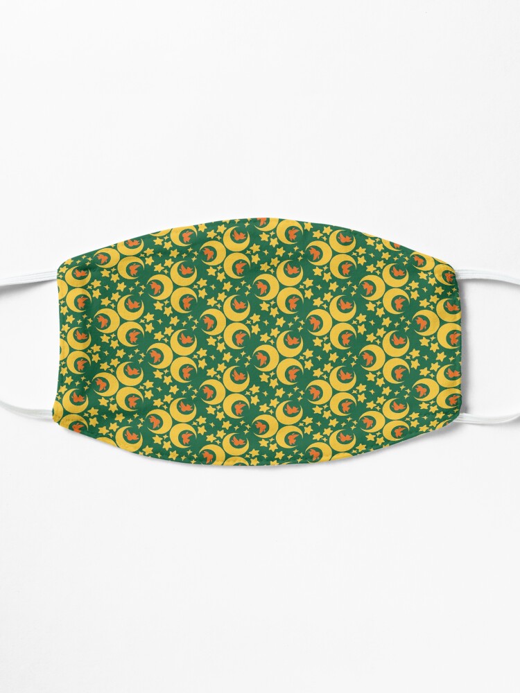 Alternate view of I am an Early Bird Doomed to the Life of a Night Owl, Main Pattern (Green) Mask