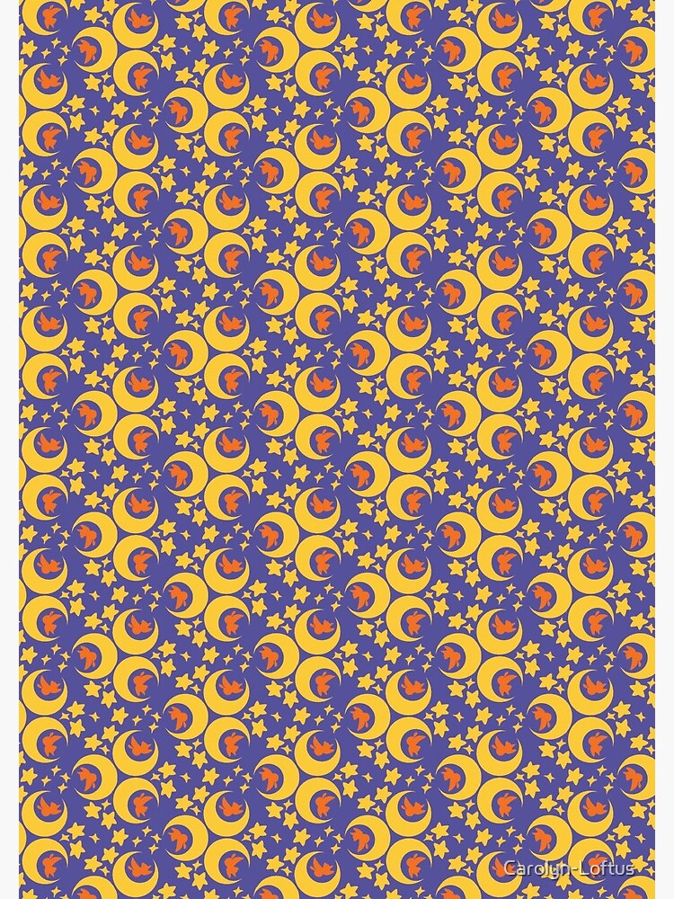 I am an Early Bird Doomed to the Life of a Night Owl, Main Pattern (Purple) by Carolyn-Loftus