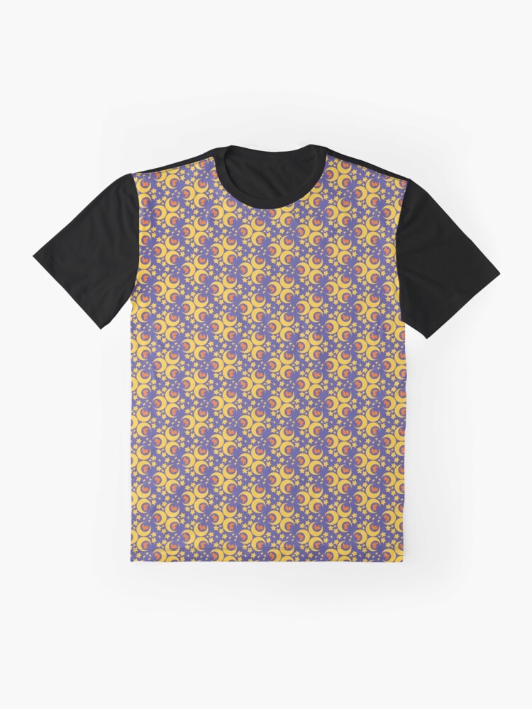 Alternate view of I am an Early Bird Doomed to the Life of a Night Owl, Main Pattern (Purple) Graphic T-Shirt