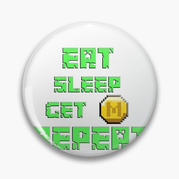 Item preview, Eat Sleep Get Minecoins Repeat Minecraft sticker pack designed and sold by MinecraftMania.