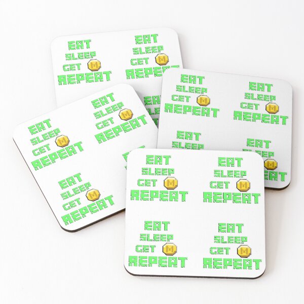 Item preview, Eat Sleep Get Minecoins Repeat Minecraft sticker pack designed and sold by MinecraftMania.