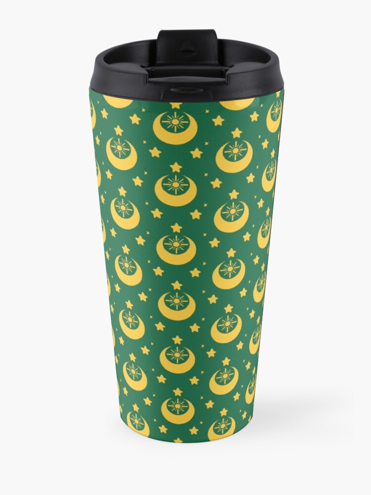 Alternate view of I am an Early Bird Doomed to the Life of a Night Owl, Sub Pattern (Green) Travel Coffee Mug