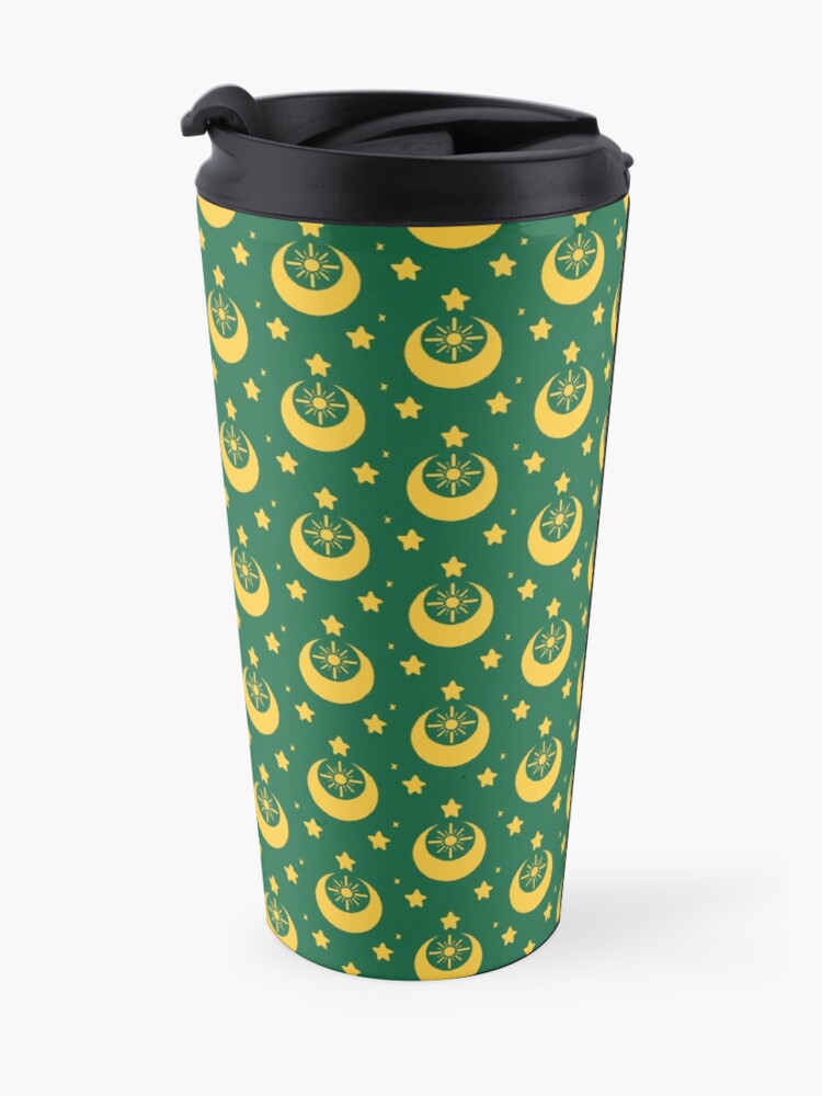Alternate view of I am an Early Bird Doomed to the Life of a Night Owl, Sub Pattern (Green) Travel Coffee Mug