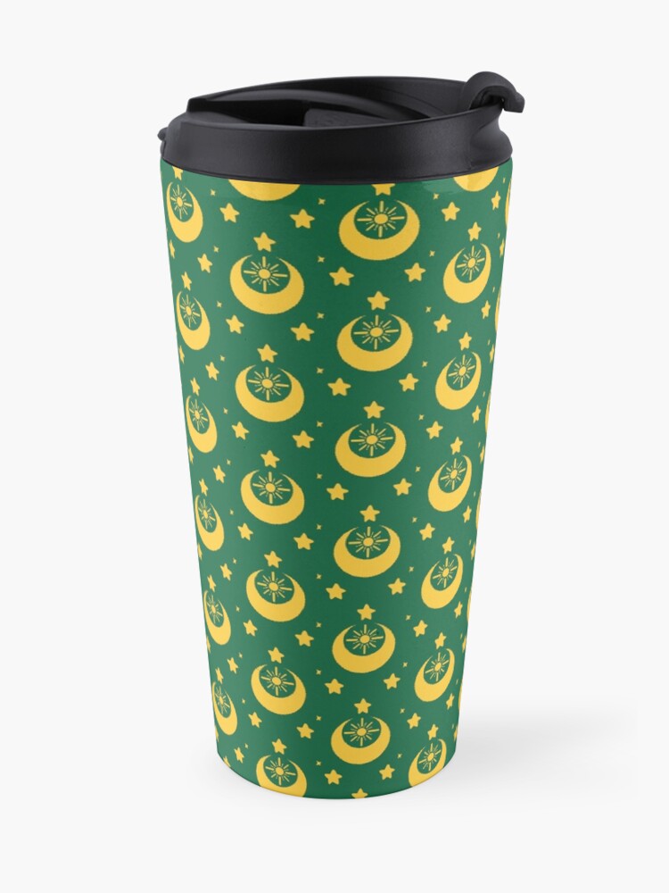 Alternate view of I am an Early Bird Doomed to the Life of a Night Owl, Sub Pattern (Green) Travel Coffee Mug