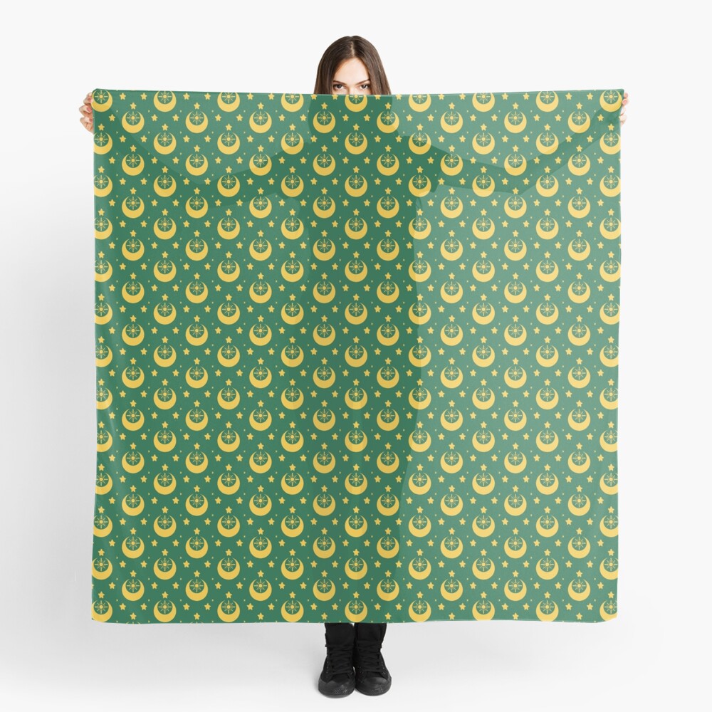 I am an Early Bird Doomed to the Life of a Night Owl, Sub Pattern (Green) Scarf