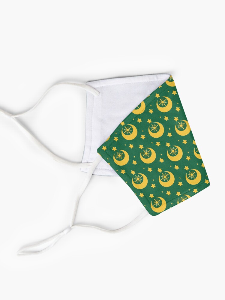 Alternate view of I am an Early Bird Doomed to the Life of a Night Owl, Sub Pattern (Green) Mask