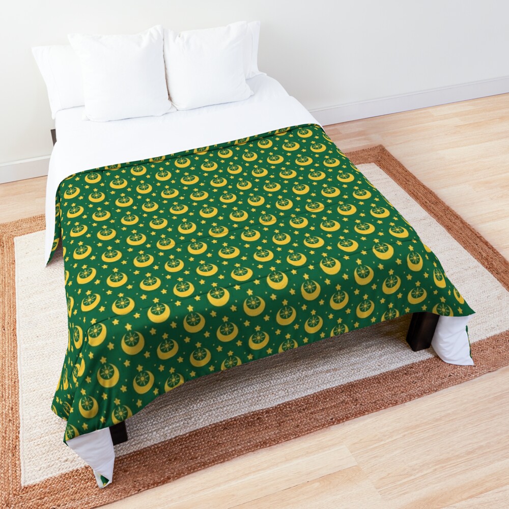 I am an Early Bird Doomed to the Life of a Night Owl, Sub Pattern (Green) Comforter