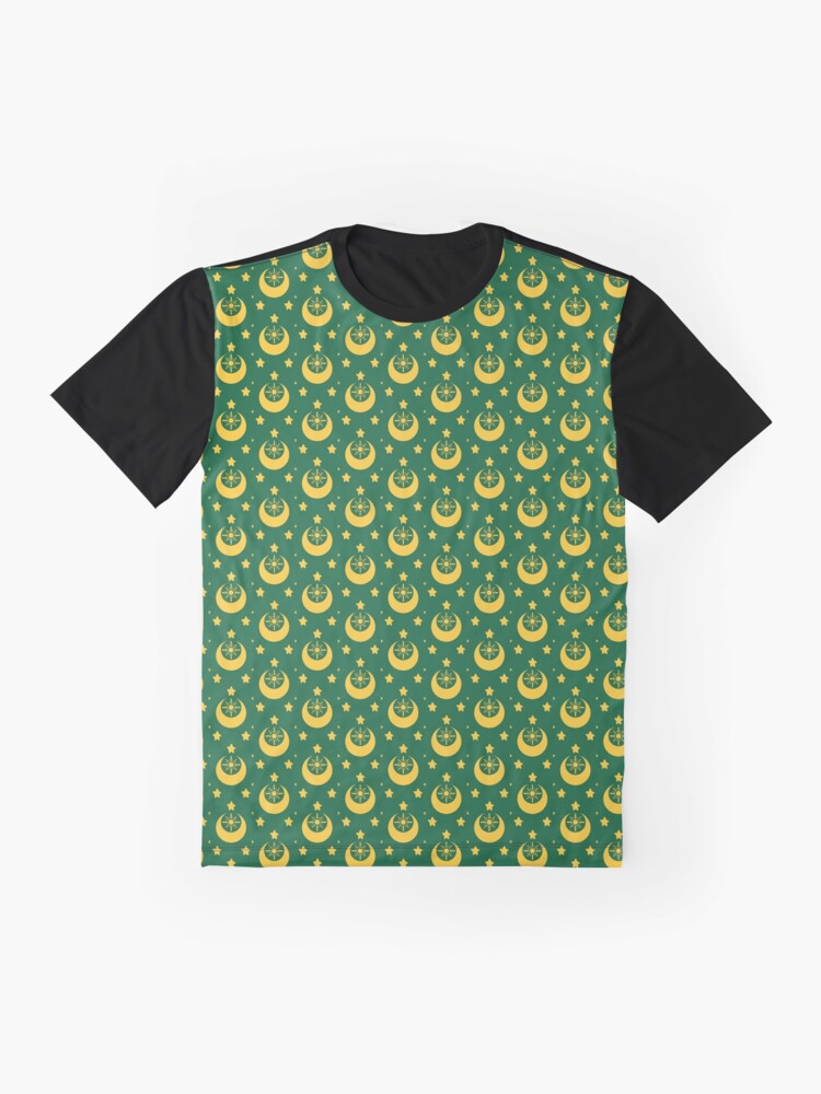 Alternate view of I am an Early Bird Doomed to the Life of a Night Owl, Sub Pattern (Green) Graphic T-Shirt