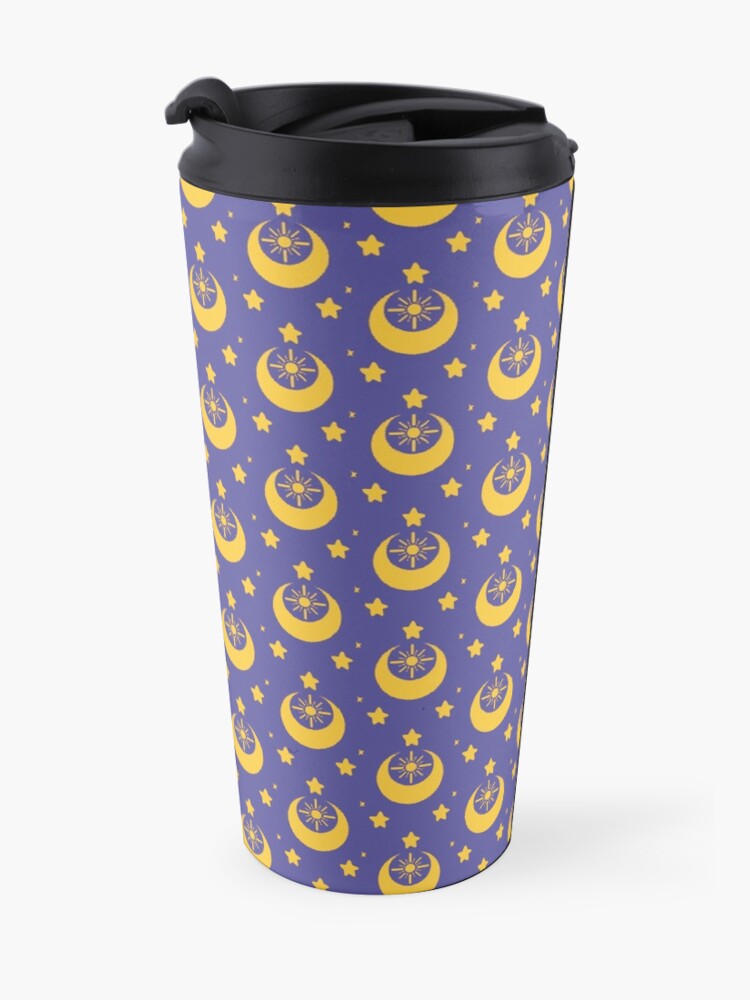 Alternate view of I am an Early Bird Doomed to the Life of a Night Owl, Sub Pattern (Purple) Travel Mug