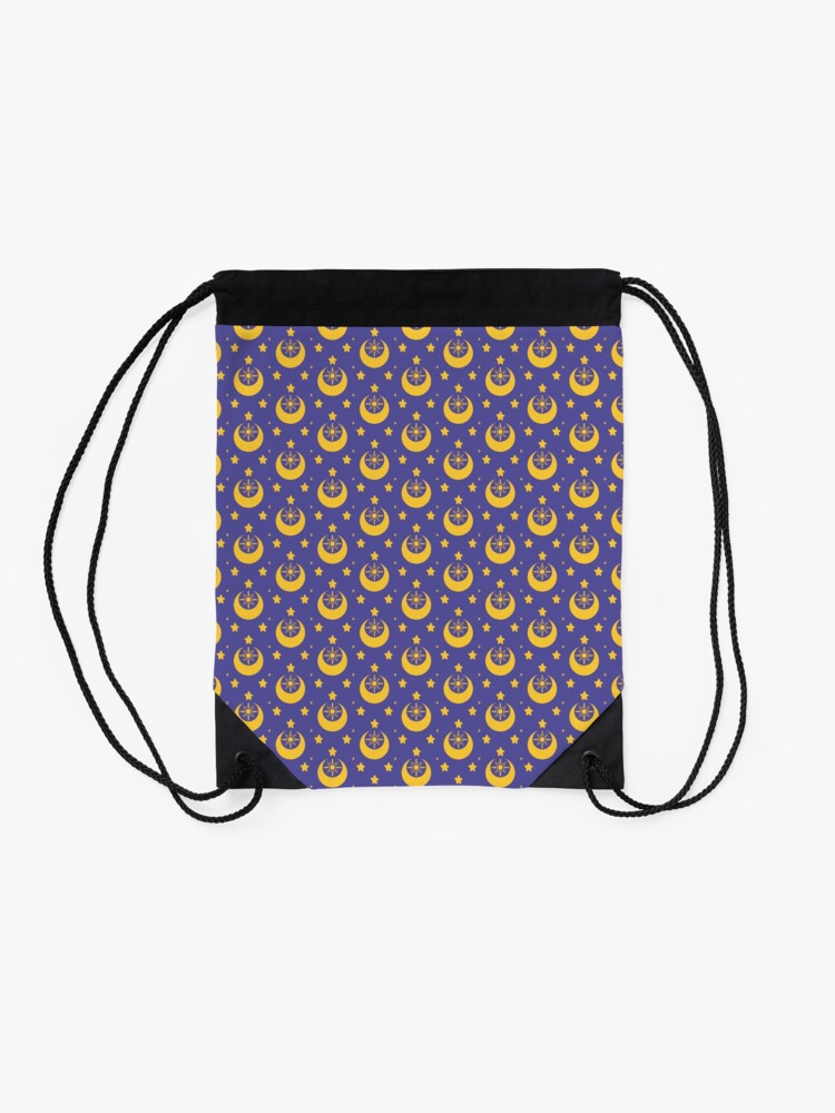 Alternate view of I am an Early Bird Doomed to the Life of a Night Owl, Sub Pattern (Purple) Drawstring Bag