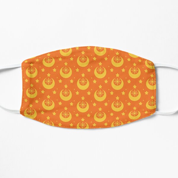 I am an Early Bird Doomed to the Life of a Night Owl, Sub Pattern (Orange) Flat Mask