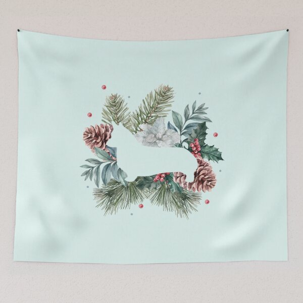 Item preview, Corgi Silhouette - Winter Leaves designed and sold by MaplewoodMerch.