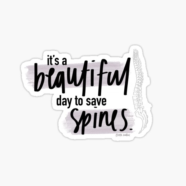 Beautiful day to save spines Sticker