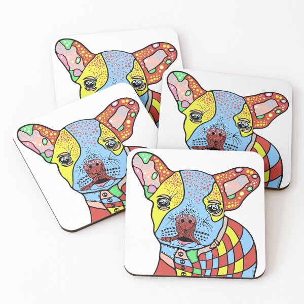 Item preview, Sweet Little Puppy With A Patchwork Sweater designed and sold by macduffstudio.