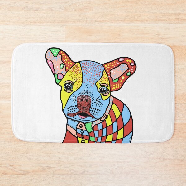 Item preview, Sweet Little Puppy With A Patchwork Sweater designed and sold by macduffstudio.