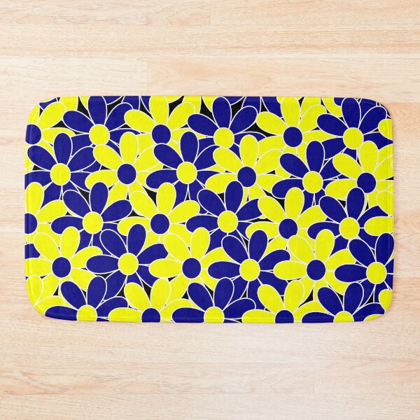 Item preview, Down Syndrome Blue and Yellow Flower Pattern designed and sold by ADownLife.