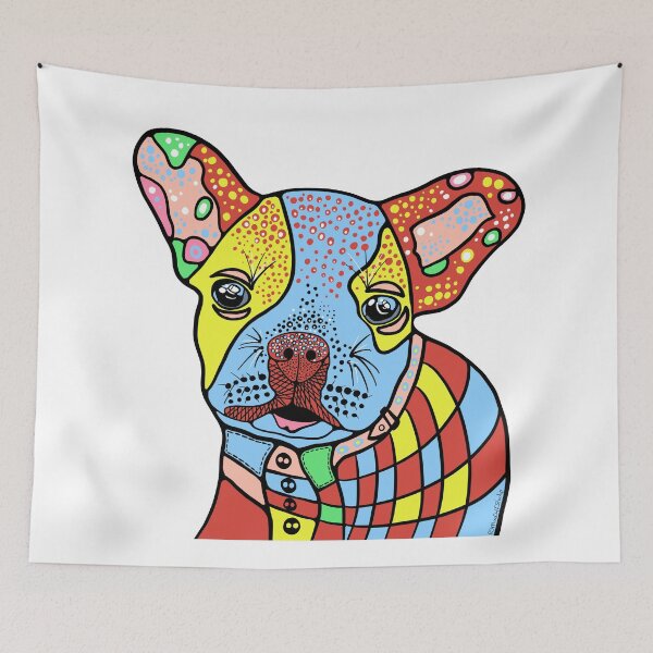 Item preview, Sweet Little Puppy With A Patchwork Sweater designed and sold by macduffstudio.