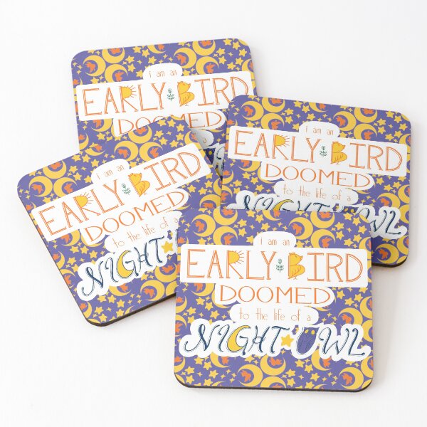 Item preview, I am an Early Bird Doomed to the Life of a Night Owl (with pattern) designed and sold by Carolyn-Loftus.