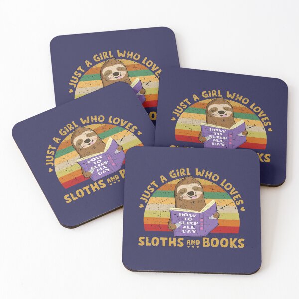 Item preview, Just a Girl who loves Sloths and Books Vintage Distressed designed and sold by tinypurpleland.