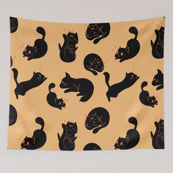 Item preview, Mischievous black cats designed and sold by CoffeePandaArt.