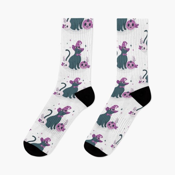 Item preview, cat wearing witch hat designed and sold by Graphix-Space.
