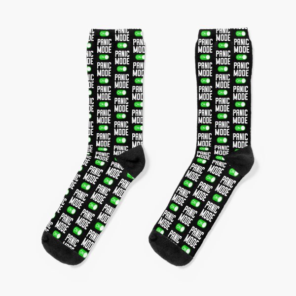 Panic Mode ON Virus Study Funny Exam Gift Socks