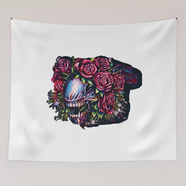 Item preview, Day of the dead Alien Skull designed and sold by emanloc.