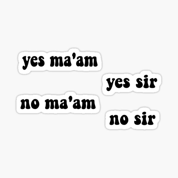 Yes Maam Sticker Pack Sticker For Sale By Rethika Redbubble