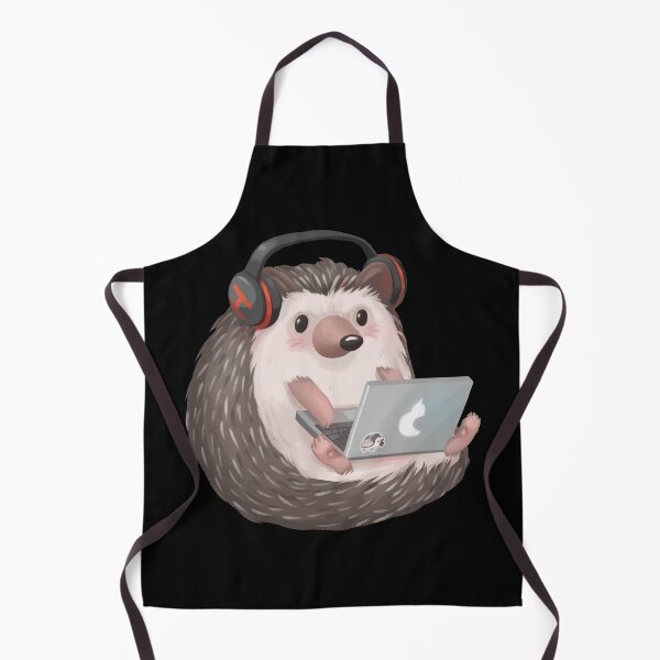 Item preview, Cute Hedgehog Listening to Music and Working and Studying designed and sold by Pameloo.