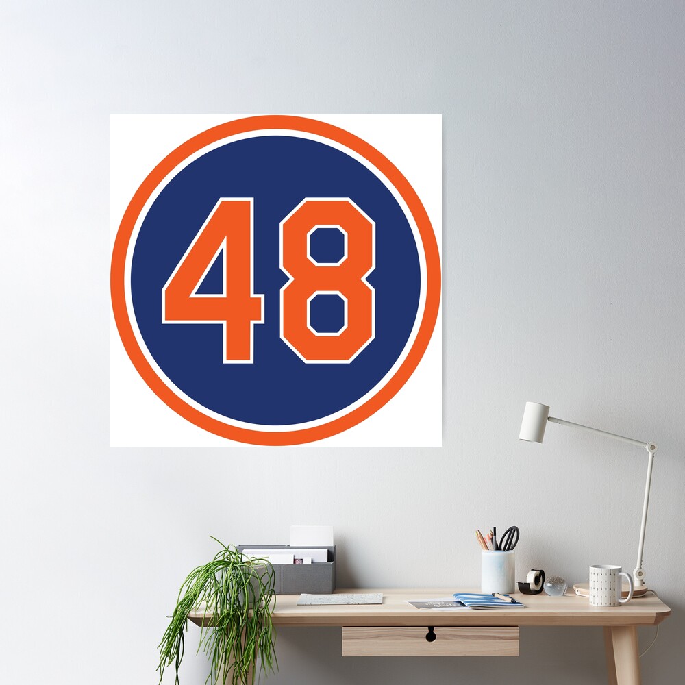 Jacob deGrom #48 Jersey Number Sticker for Sale by StickBall