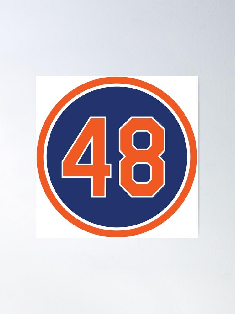 New York Mets JACOB deGROM #48 Jersey T Shirt Youth Medium