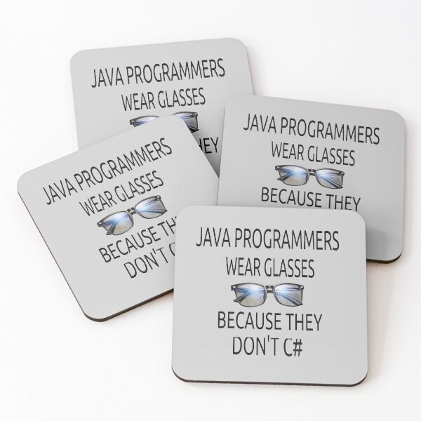 Artikelvorschau, JAVA-Programmierer tragen eine Brille, weil sie nicht C # entworfen und verkauft von Peace Cyebukayire.
