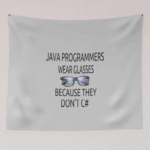 Item preview, JAVA Programmers Wear Glasses Because They Don't C# designed and sold by Peace Cyebukayire.