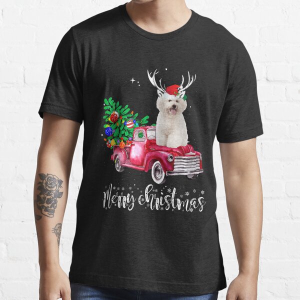 Bichon Frise Christmas Ride Red Truck Essential T-Shirt