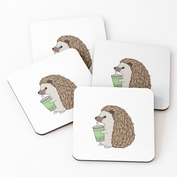 Item preview, Hedgehog Drinking Boba designed and sold by ofstardust.