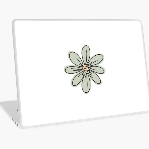 Green Flower Laptop Skin