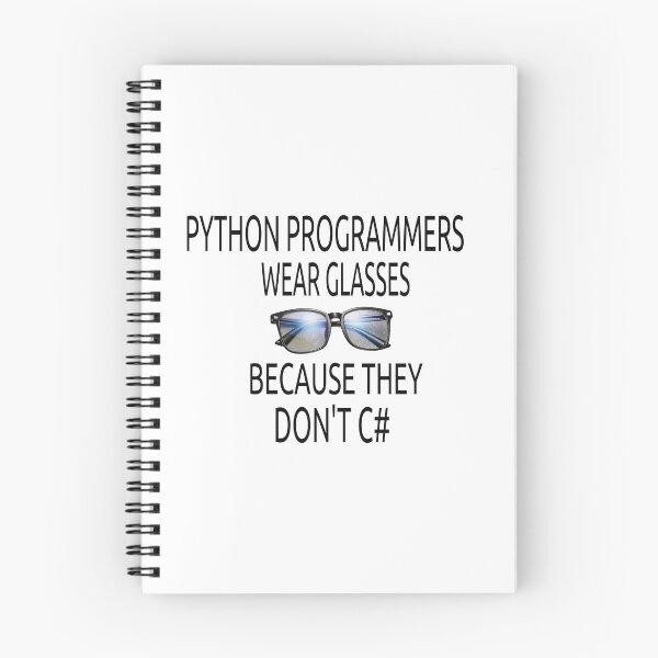 Item preview, Python Programmers Wear Glasses Because They Don't C# designed and sold by Peace Cyebukayire.