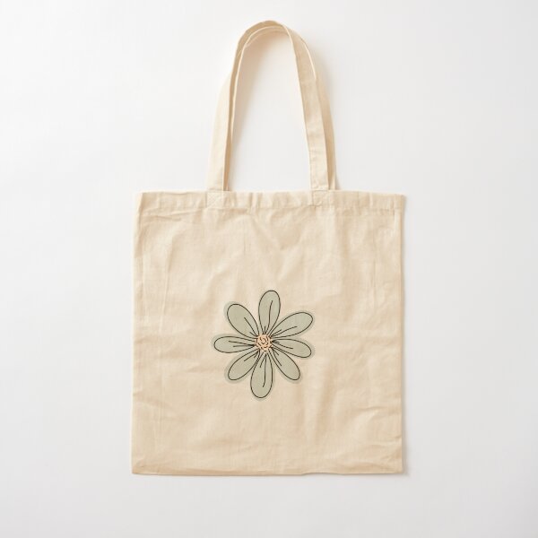 Flor verde Bolsa de algodón