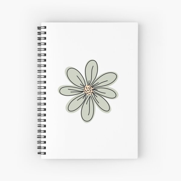 Green Flower Spiral Notebook